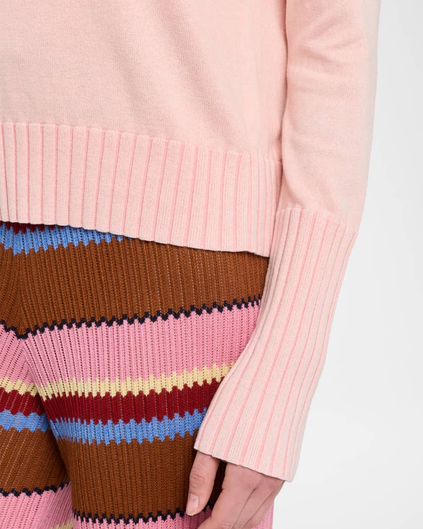 Guest in Residence Sunwash Shrunken Crewneck Sweater | Neiman Marcus