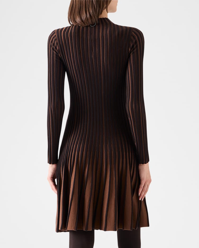 Akris punto Pleated Wool Dress | Neiman Marcus