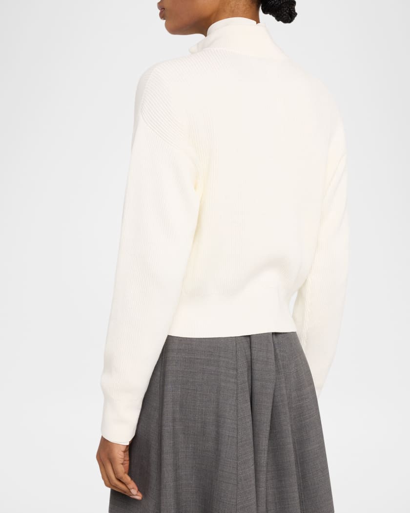 Brunello Cucinelli Cotton Rib Zip Cardigan | Neiman Marcus