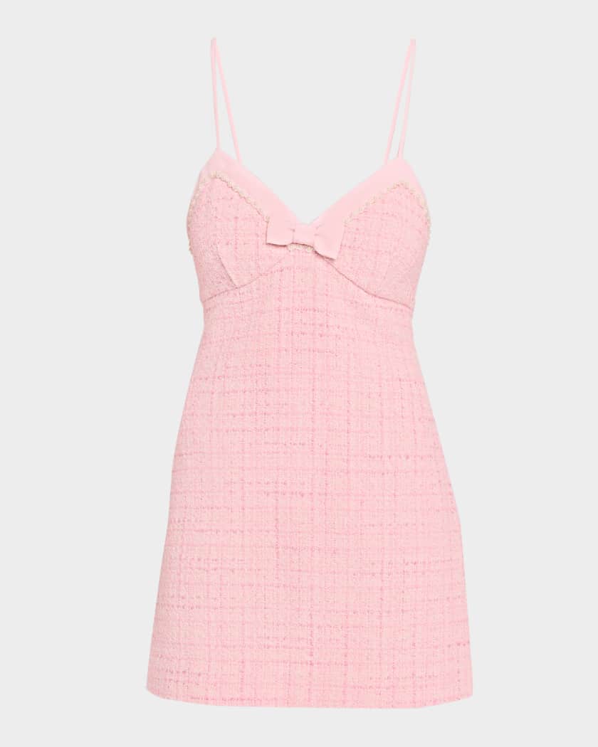 LoveShackFancy Florencio Tweed Mini Dress | Neiman Marcus