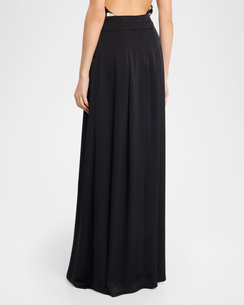 パンツ ORIMI RE-TAILORED MAXI SKIRT Ramy Brook Zella Pleated Satin Maxi Skirt | Neiman Marcus