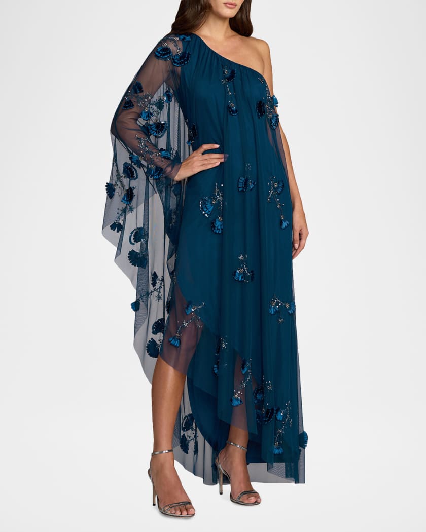 one shoulder trapeze dress ONE-SHOULDER DRESS WITH ASYMMETRICAL BURST PLEATS | CULT MIA