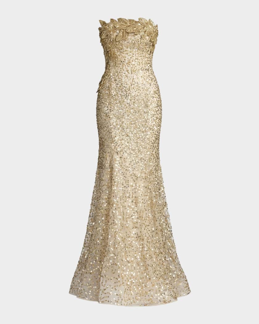 mac duggal strapless bustier sequin beaded mini dress Strapless Bustier Sequin Beaded Mini Dress