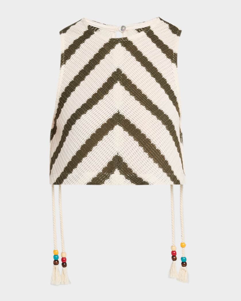 JBQ Bimini Striped Knit Crop Top | Neiman Marcus
