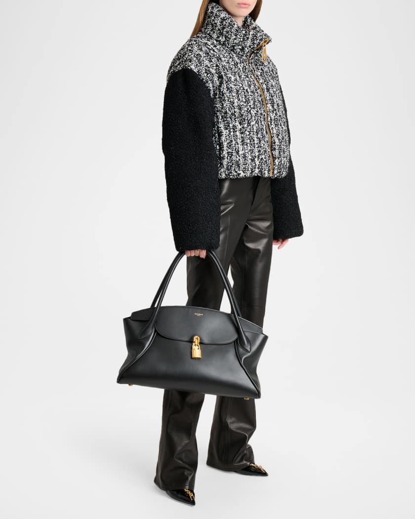 Balmain Pulse Medium Leather Top Handle Bag | Neiman Marcus
