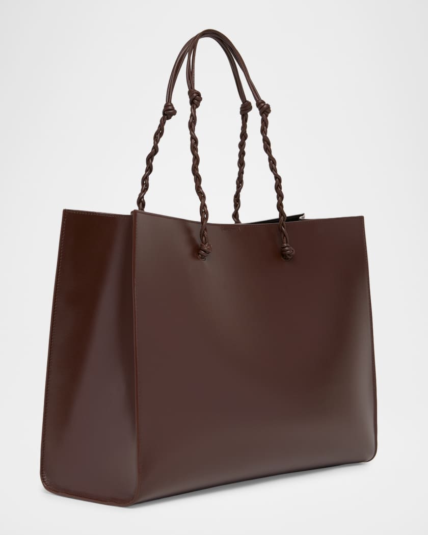Jil Sander Tangle East-West Leather Shopper Tote Bag | Neiman Marcus
