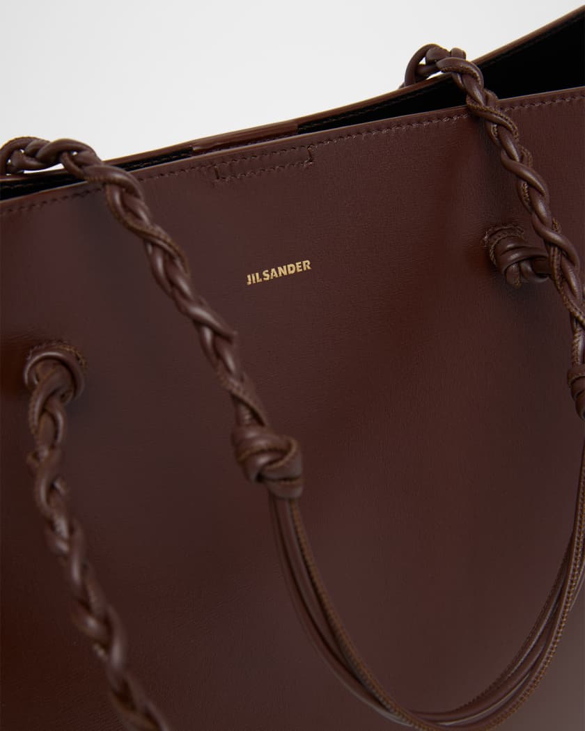 Jil Sander Tangle East-West Leather Shopper Tote Bag | Neiman Marcus