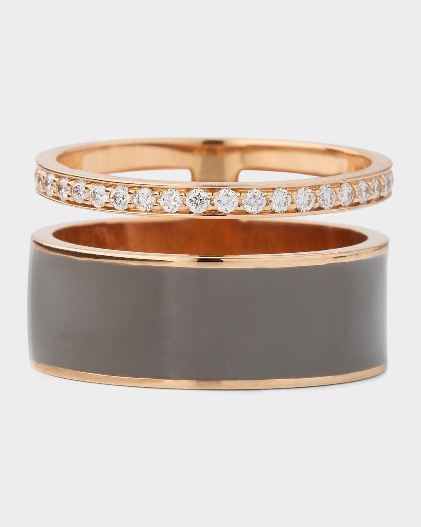 Repossi Berbere 18K Pink Gold Diamond Double-Band Ring | Neiman Marcus
