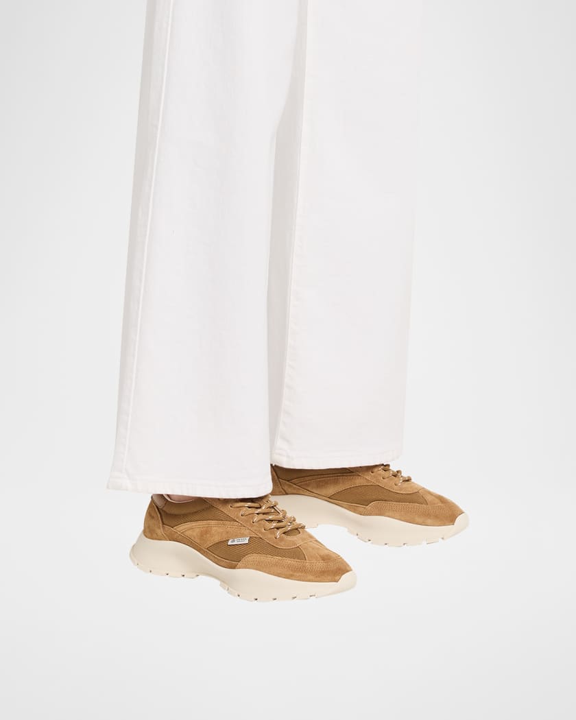 Prada Mesh and Suede Sneakers | Neiman Marcus
