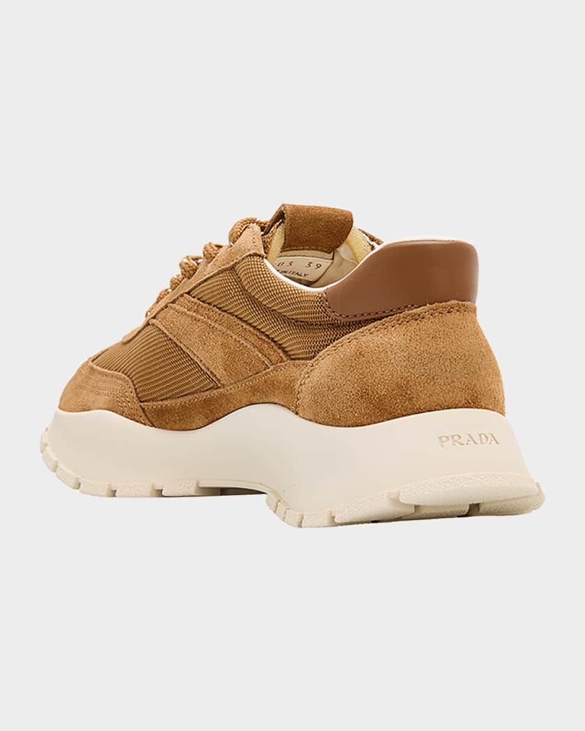Prada Mesh and Suede Sneakers | Neiman Marcus