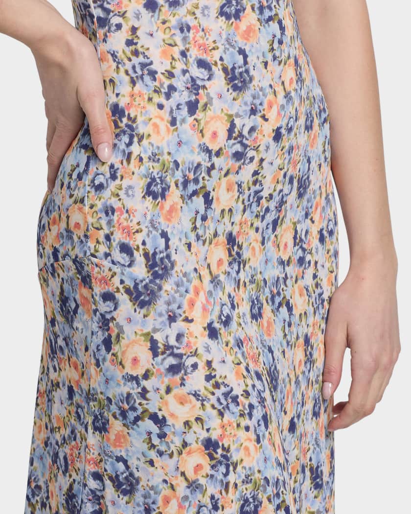 Ulla Johnson Yasna Floral Jersey Sleeveless Maxi Dress | Neiman Marcus