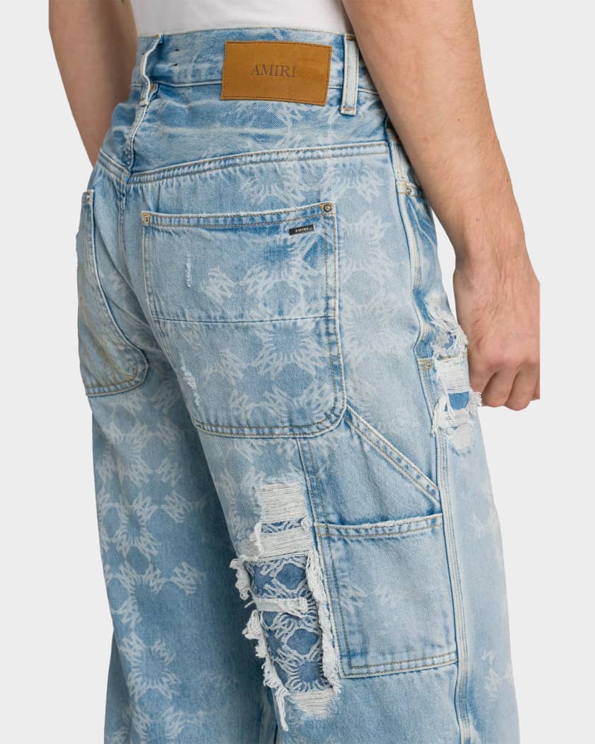 Amiri Bleach Bandana Carpenter Jeans | Neiman Marcus