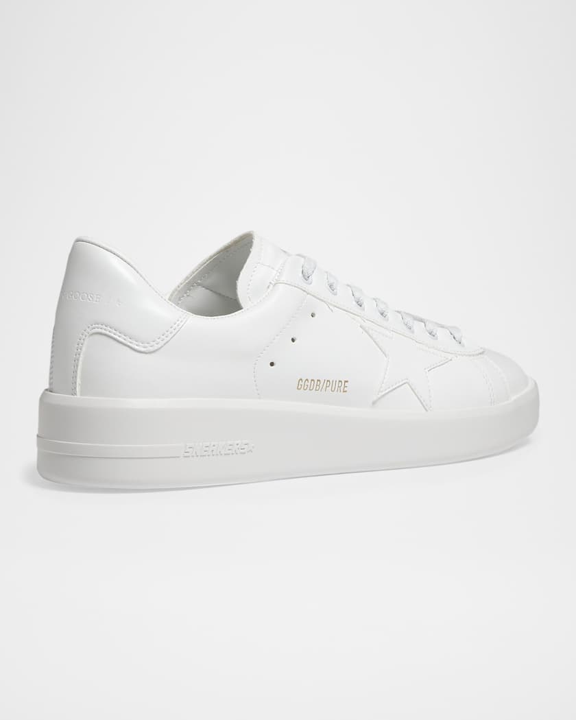 Golden Goose Men's Pure Star Leather Low-Top Sneakers | Neiman Marcus