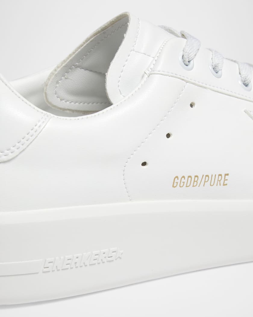 Golden Goose Men's Pure Star Leather Low-Top Sneakers | Neiman Marcus