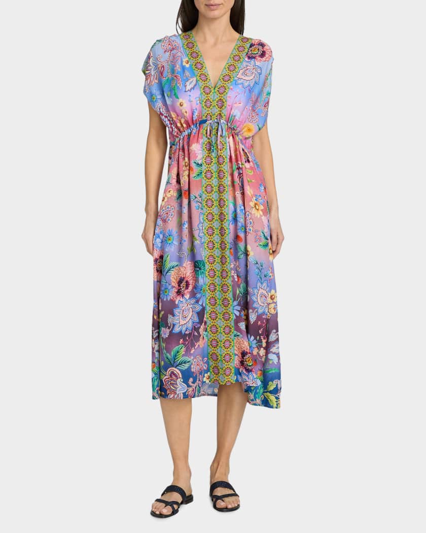 Johnny Was Lilliana Gradient Floral Caftan | Neiman Marcus