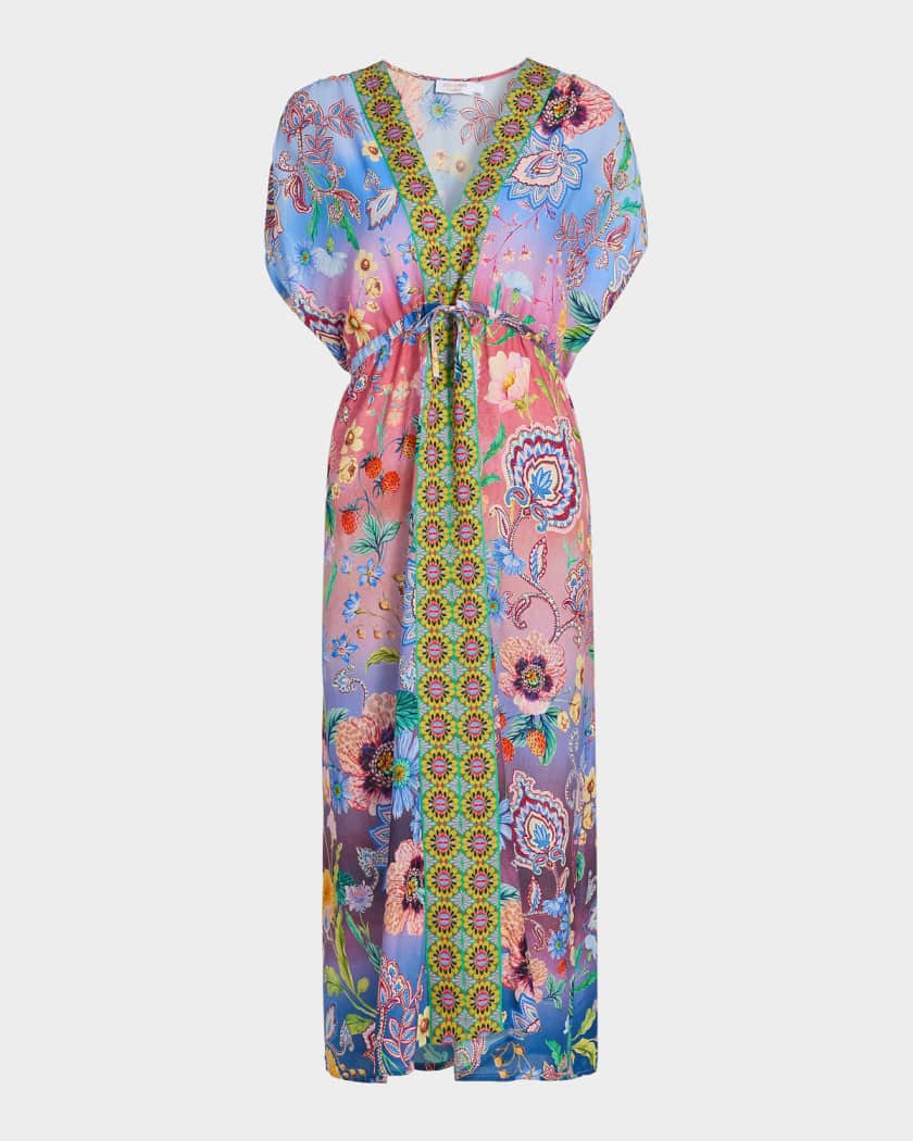 Johnny Was Lilliana Gradient Floral Caftan | Neiman Marcus