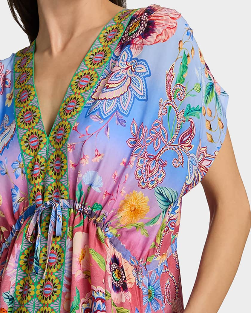 Johnny Was Lilliana Gradient Floral Caftan | Neiman Marcus