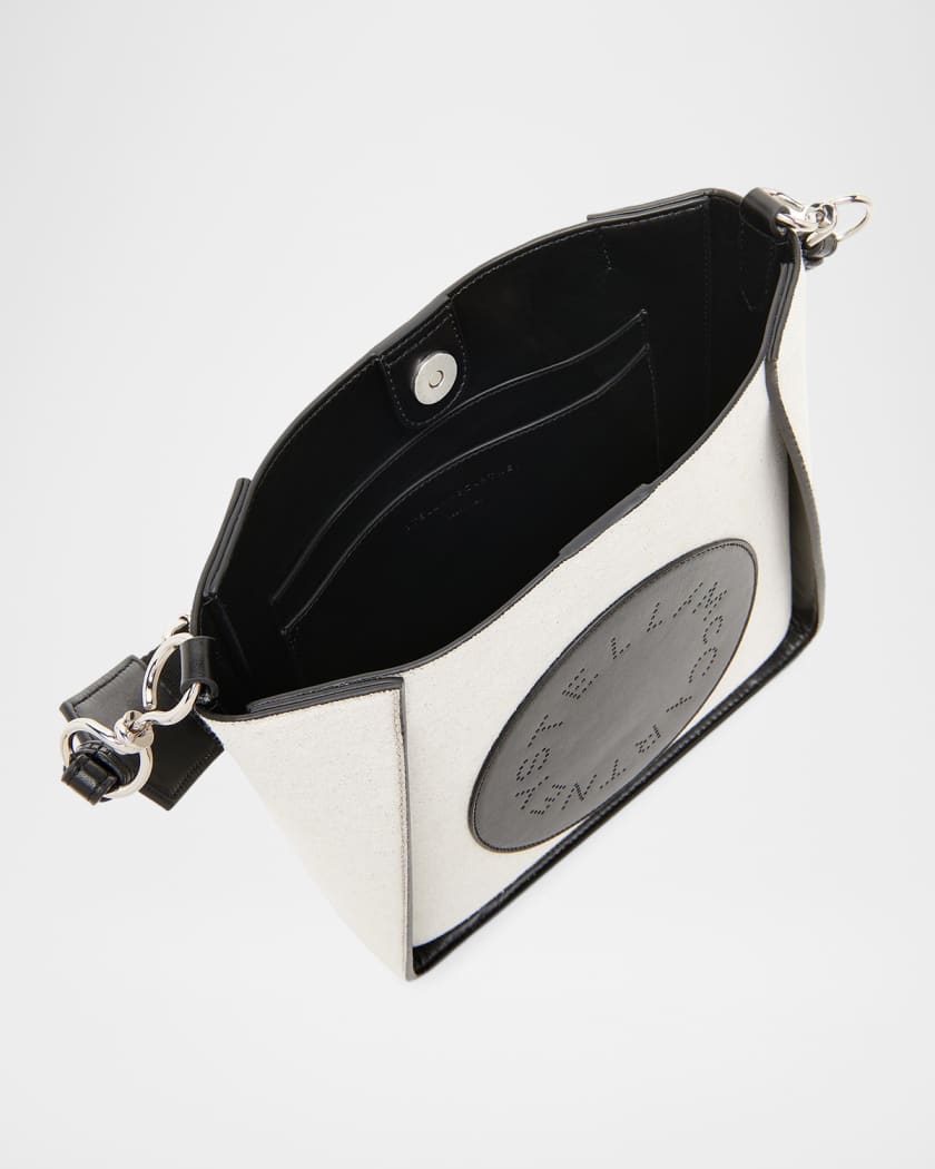 Stella McCartney Logo Cotton Canvas Crossbody Bag | Neiman Marcus