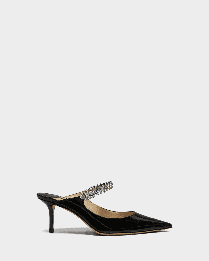 Jimmy Choo 65mm Bing Embellished Patent Leather Pumps | Neiman Marcus