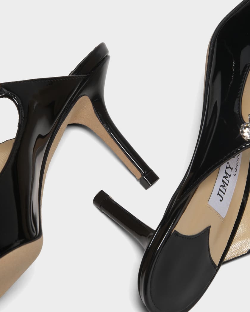 Jimmy Choo 65mm Bing Embellished Patent Leather Pumps | Neiman Marcus