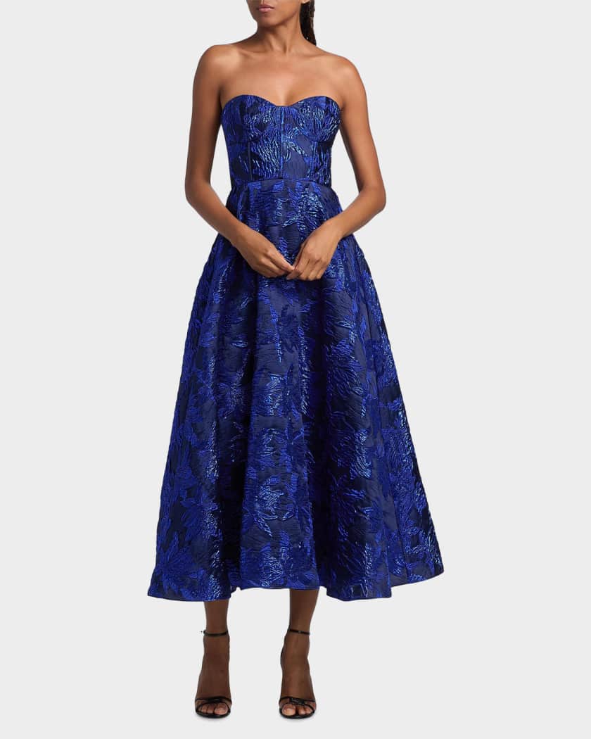 knee length dresses for ladies Floral Appliqué Tulle Midi Dress