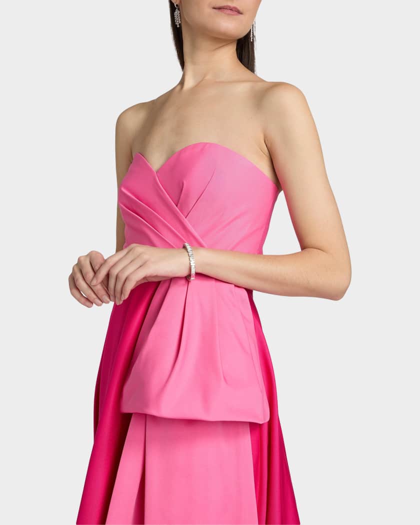 As It May Women's Sweetheart Two-Tone Strapless Gown - Poppy Pink Flamingo - Size XL