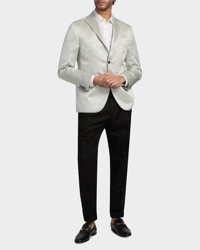 Corneliani Men's Floral Jacquard Evening Jacket | Neiman Marcus