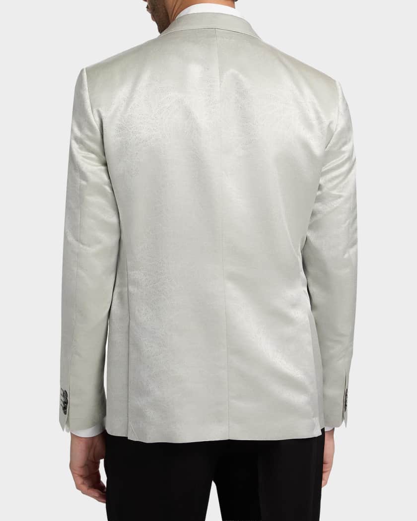 Corneliani Men's Floral Jacquard Evening Jacket | Neiman Marcus