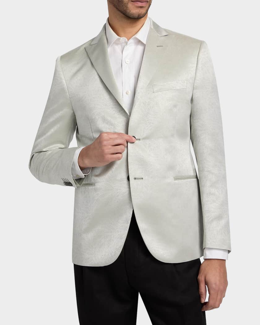 ■ 新品 ■ CORNELIANI　イタリア製　シルク混 ジャケット　25万円 Corneliani Men's Floral Jacquard Evening Jacket | Neiman Marcus