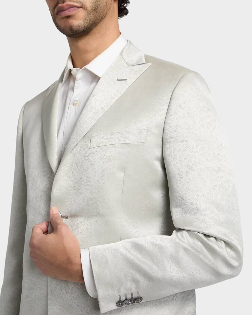 Corneliani Men's Floral Jacquard Evening Jacket | Neiman Marcus