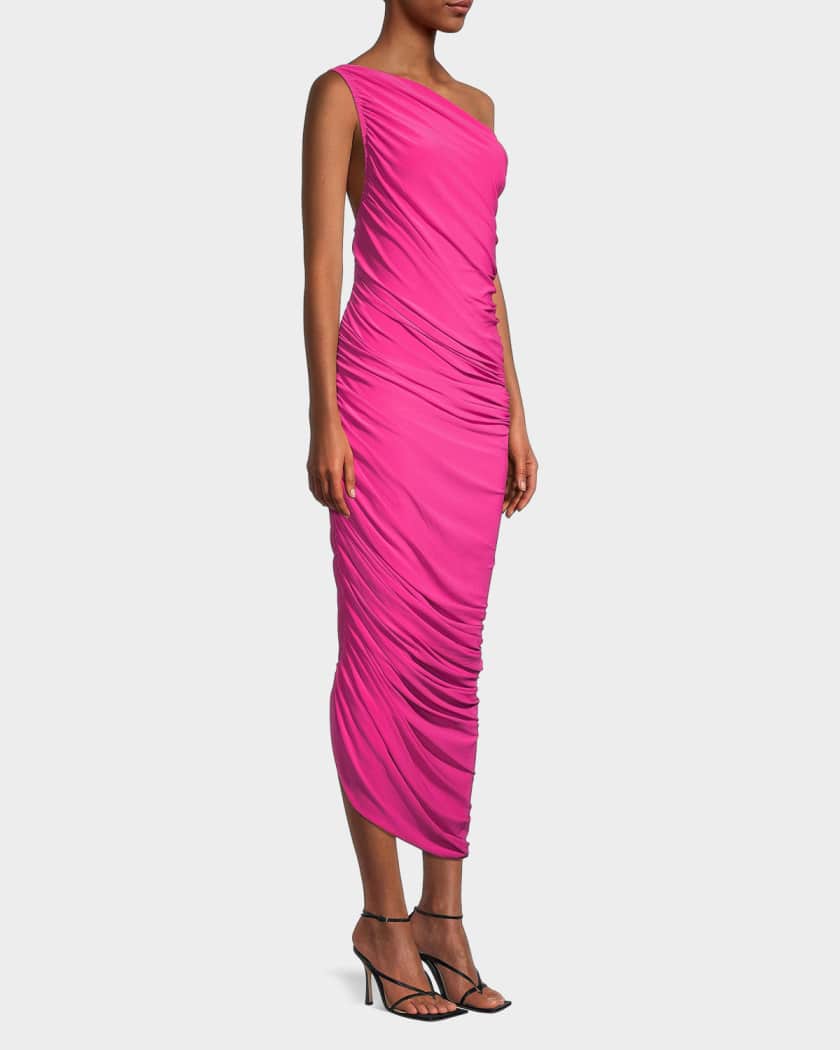 norma kamali one shoulder dress Diana Gown Hand wash Norma Kamali One Shoulder Gown
