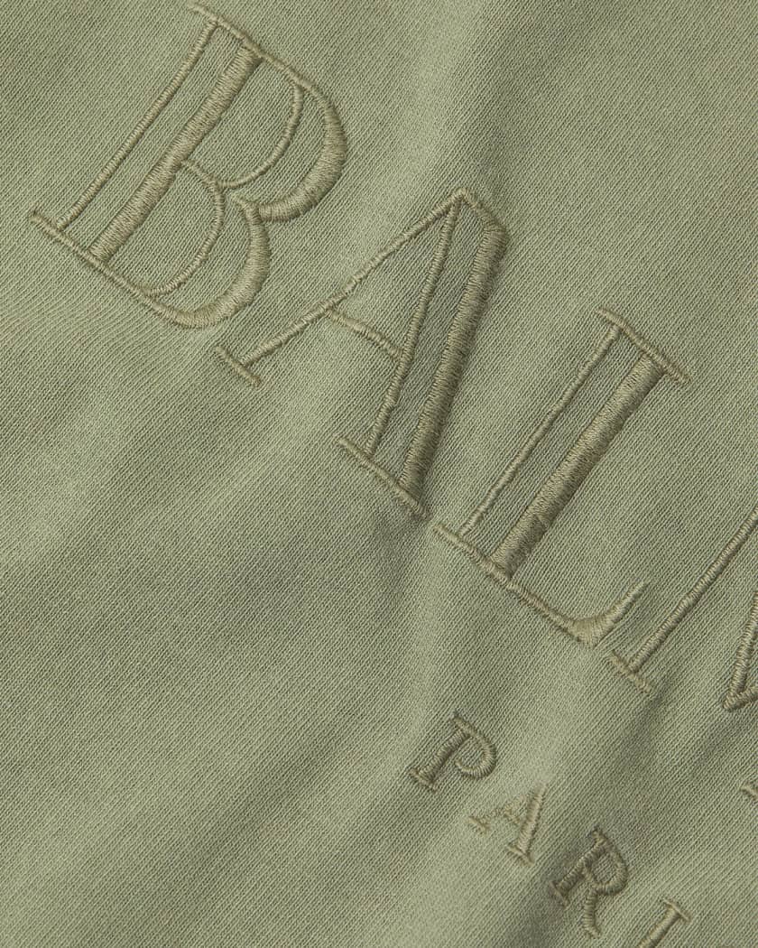BALMAIN　ノーカラーシャツ　エンボス加工バックロゴ Balmain Logo-Embroidered Cotton T-Shirt | Neiman Marcus
