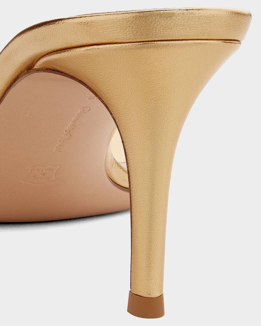 Gianvito Rossi India 70MM Rhinestone-Embellished Metallic Leather