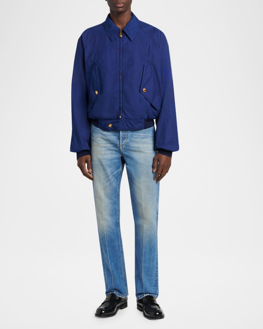 Versace Men's Overdyed Medusa Cotton Gabardine Jacket | Neiman Marcus