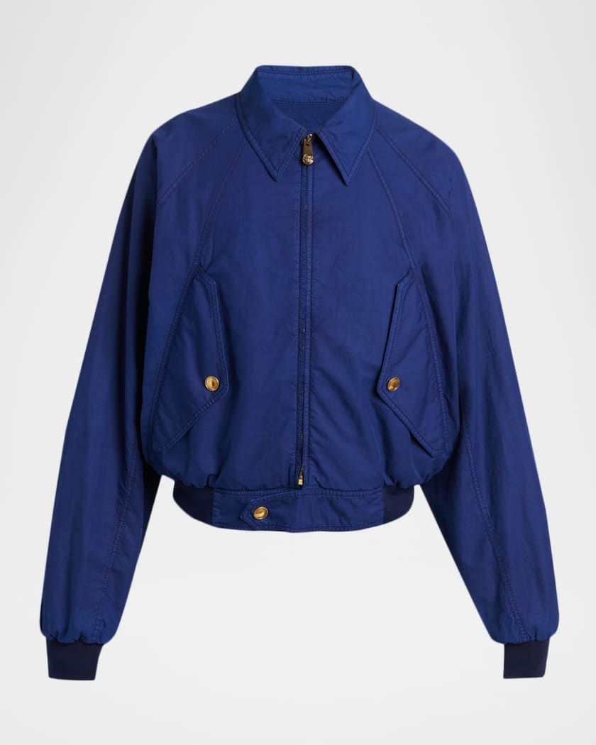 Versace Men's Overdyed Medusa Cotton Gabardine Jacket | Neiman Marcus