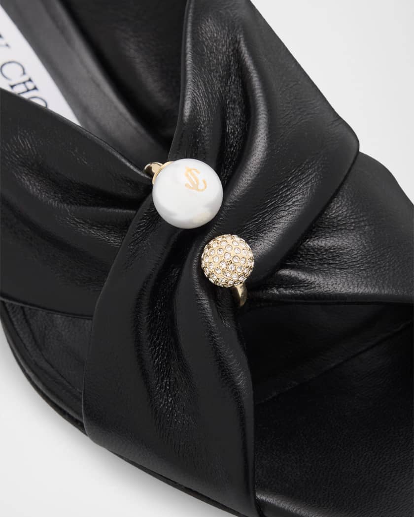 正規品JIMMY CHOO Jimmy Choo 45mm Rafi Leather Mules | Neiman Marcus