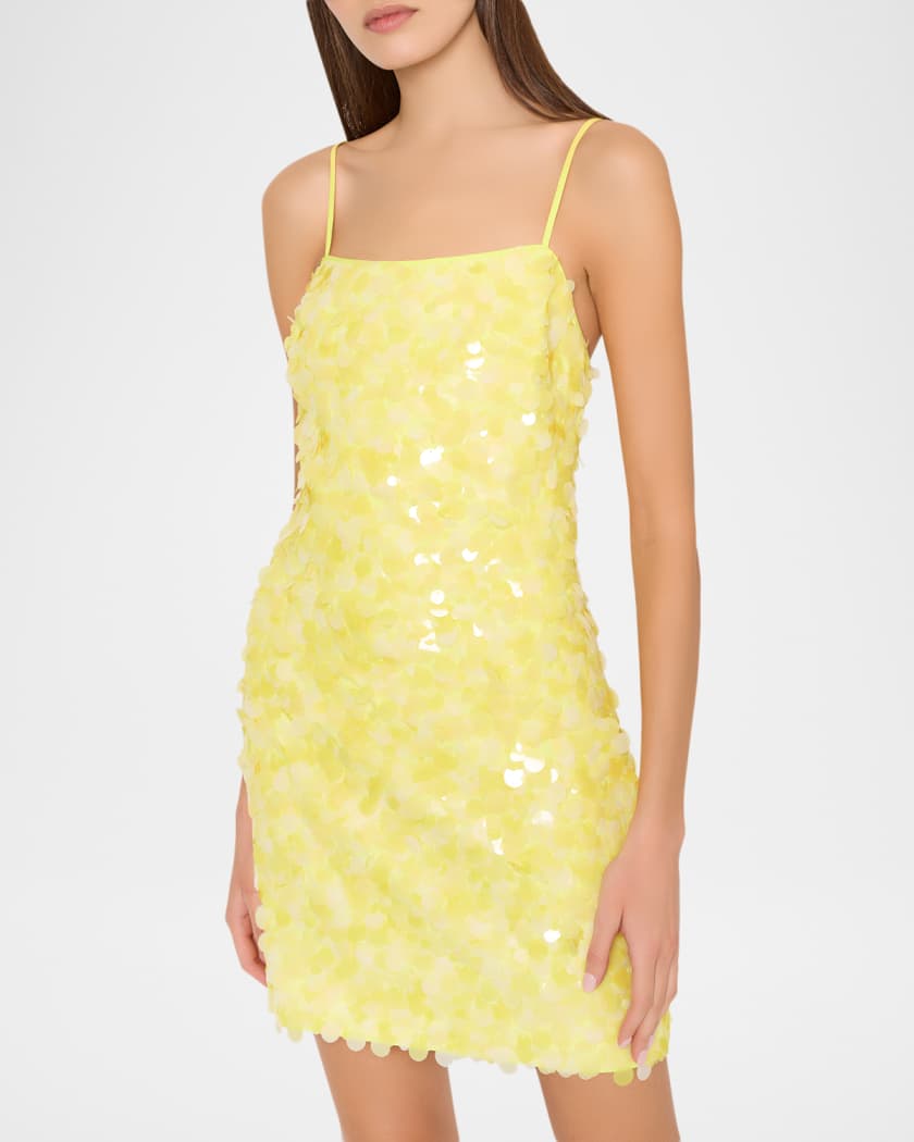 Milly Colette Sequin Mini Slip Dress | Neiman Marcus