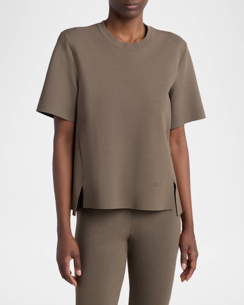 トップス STELLA McCARTNEY  Stella McCartney Iconic Compact Knit Short-Sleeve Top | Neiman Marcus