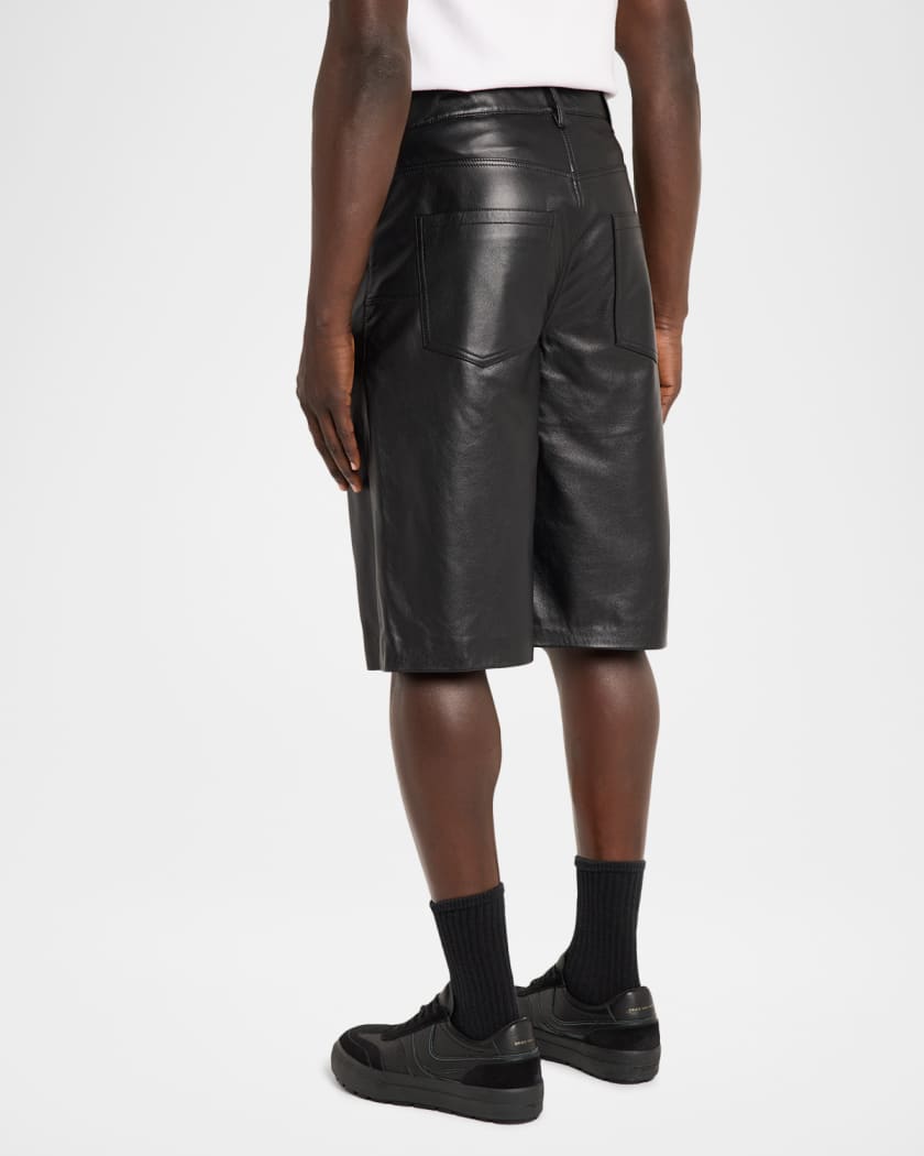 jentlouis Leather Pocket Shorts サイズM PURPLE Men's Leather Five-Pocket Shorts | Neiman Marcus