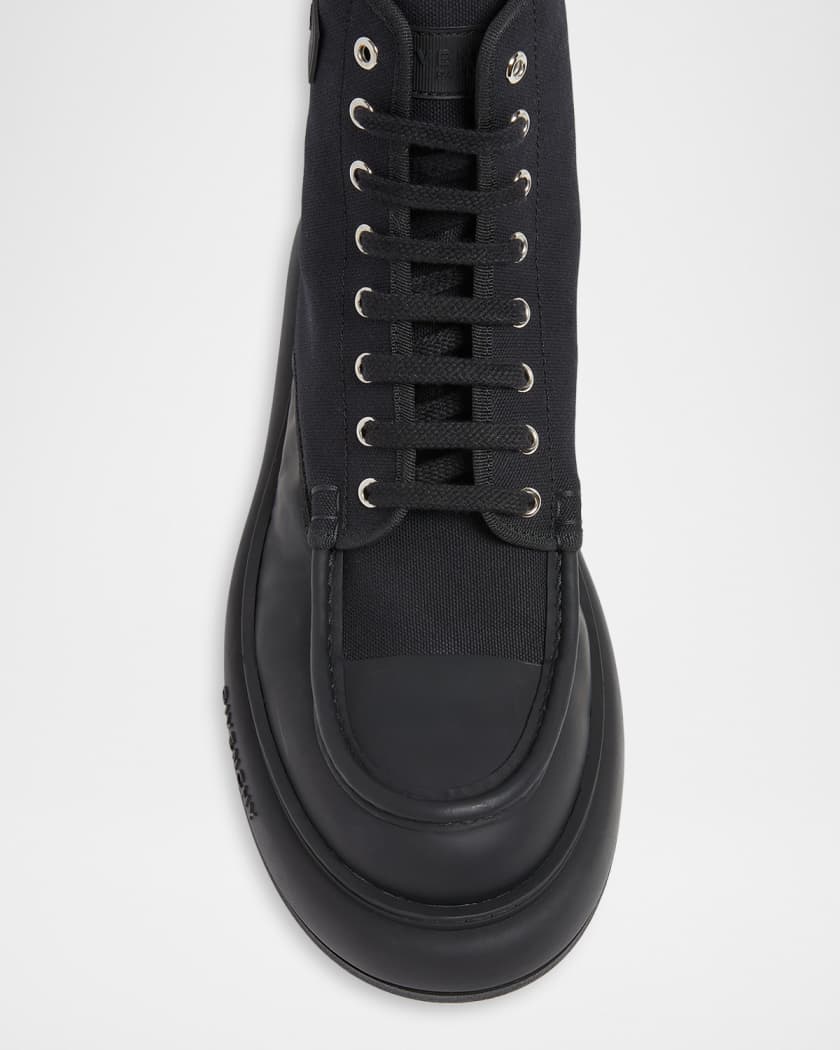 Givenchy Men's New Outdoor Canvas and Leather Lace-Up Boots