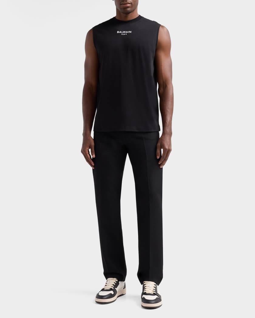 Balmain Men's Embroidered Logo Tank | Neiman Marcus