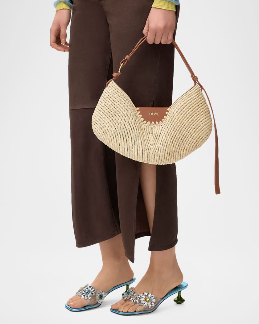 Loewe x Paula's Ibiza Swing Raffia Crossbody Bag | Neiman Marcus