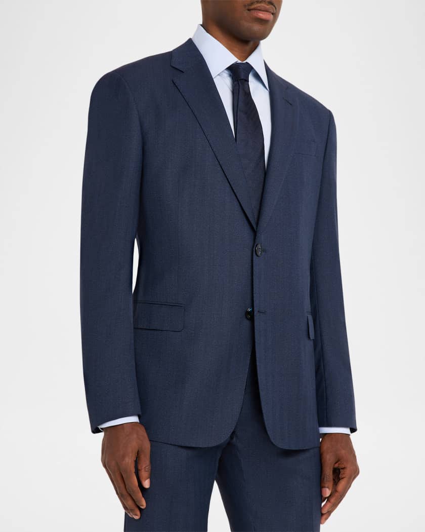 Giorgio Armani Men's Soft Line Chevron Single-Breasted Suit