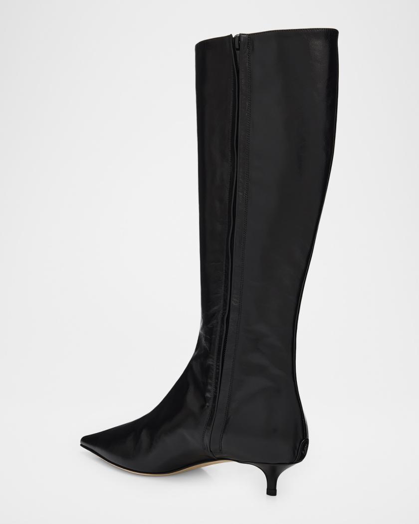 Jimmy Choo 35mm Amis Shiny Leather Knee-High Boots | Neiman Marcus