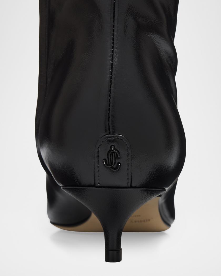 Jimmy Choo 35mm Amis Shiny Leather Knee-High Boots | Neiman Marcus
