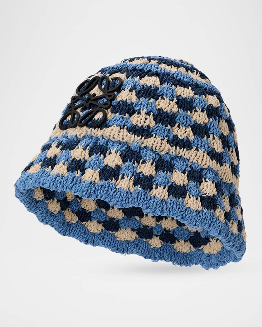 Loewe x Paula's Ibiza Men's Anagram Knit Bucket Hat | Neiman Marcus
