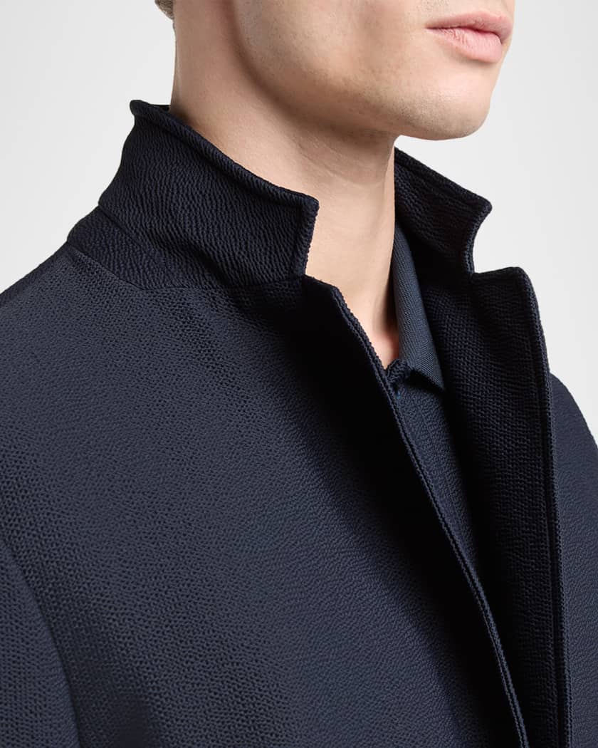 Giorgio Armani Men's Seersucker Patch-Pocket Blazer | Neiman Marcus
