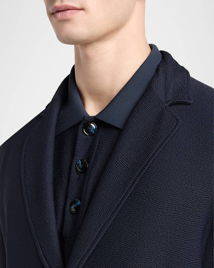Giorgio Armani Men's Seersucker Patch-Pocket Blazer | Neiman Marcus