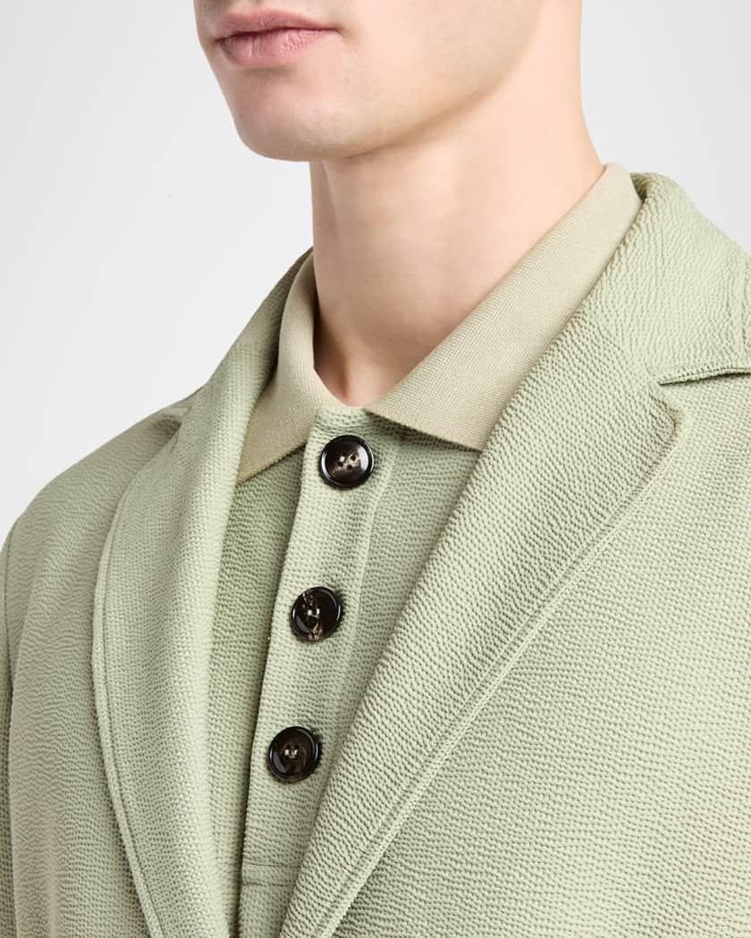 Giorgio Armani Men's Seersucker Patch-Pocket Blazer | Neiman Marcus