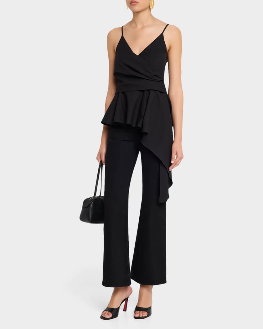 veronica beard asymmetrical dress Veronica Beard Wyndham Silk Midi Dress | Black